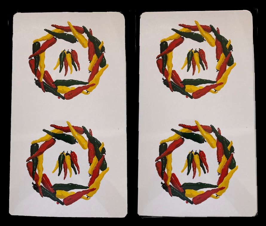 * Double-Rectangle Gas-elec. Burner Covers Chili Pepper * Double-Rectangle Gas-elec. Burner Covers Chili Pepper